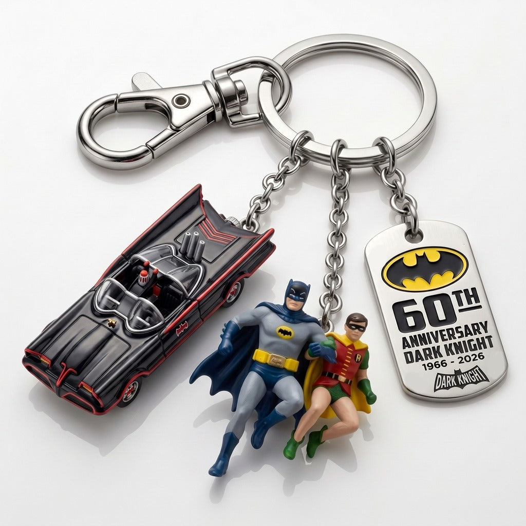 Batman The Dark Knight 60th Anniversary 1966-2026 Keychain