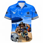 Beachfront Battle Dallas Cowboys Rugged Player Hawaiian Shirt