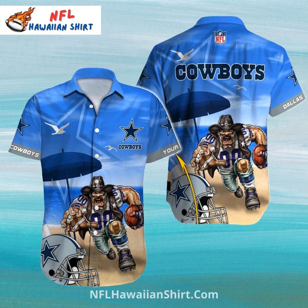 Beachfront Battle Dallas Cowboys Rugged Player Hawaiian Shirt