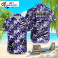 Beachside Mickey Baltimore Ravens Sunset Aloha Shirt