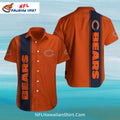 Chicago Bears Bold Striped Team Logo Hawaiian Shirt