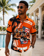 Bengals Beachside Blitz Hawaiian Shirt with Custom Name and Tiger Mascot