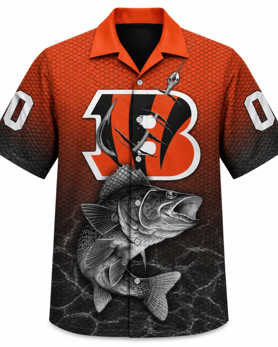 Bengals Fishing Hawaiian Shirt with Custom Name and Number – Angler’s Pride