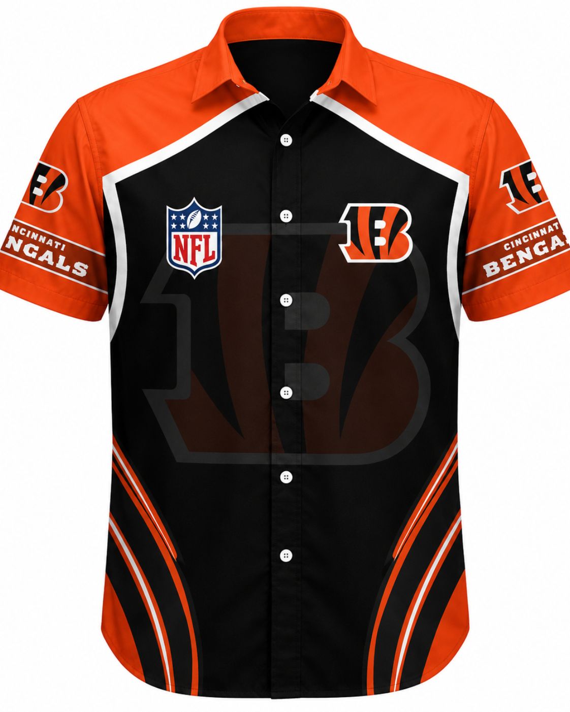Bengals Futuristic Fan Custom Name and Number Hawaiian Shirt – Modern Aloha Style