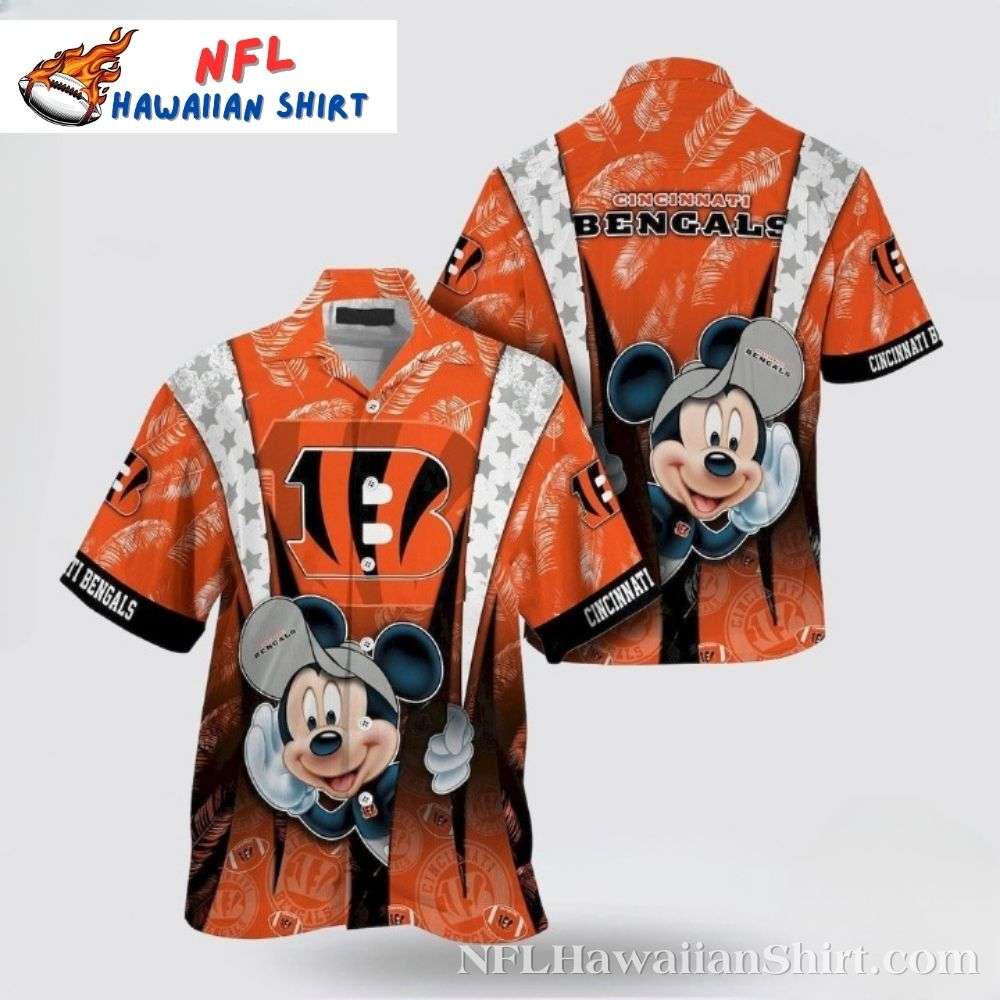 Bengals Game Day Mickey Hawaiian Shirt – Fun Cartoon Fan Design