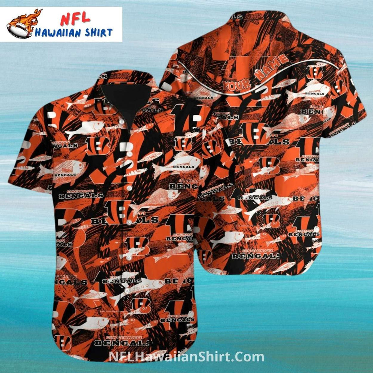 Bengals Hawaiian Shirt Custom Name With Fishing Theme