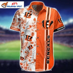 Bengals Hawaiian Shirt Half Floral Half Stripes