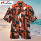 Bengals Hawaiian Shirt With Bold Geometric Pattern