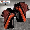 Bengals Hawaiian Shirt With Bold Stripes And Logo Print