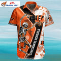 Bengals Hawaiian Shirt With Skeleton Dance Design