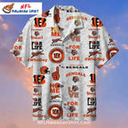 Bengals Hawaiian Shirt With #WhoDey And Team Graphics