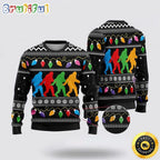Bigfoot Color Party Ugly Christmas Sweater