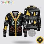 Bigfoot Master Surfer Ugly Christmas Sweater