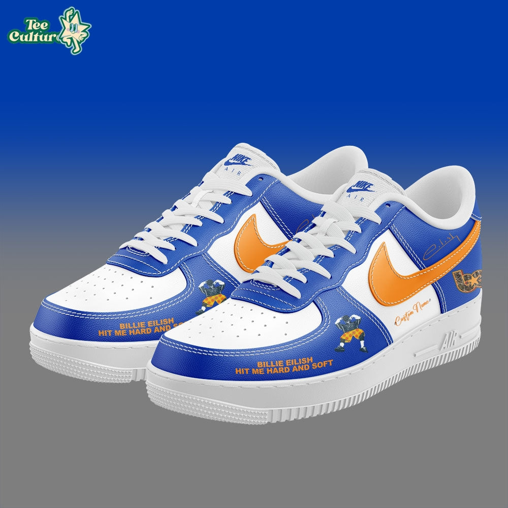 Billie Eilish Hit Me Hard and Soft Custom Name For Fans Shoes AF1