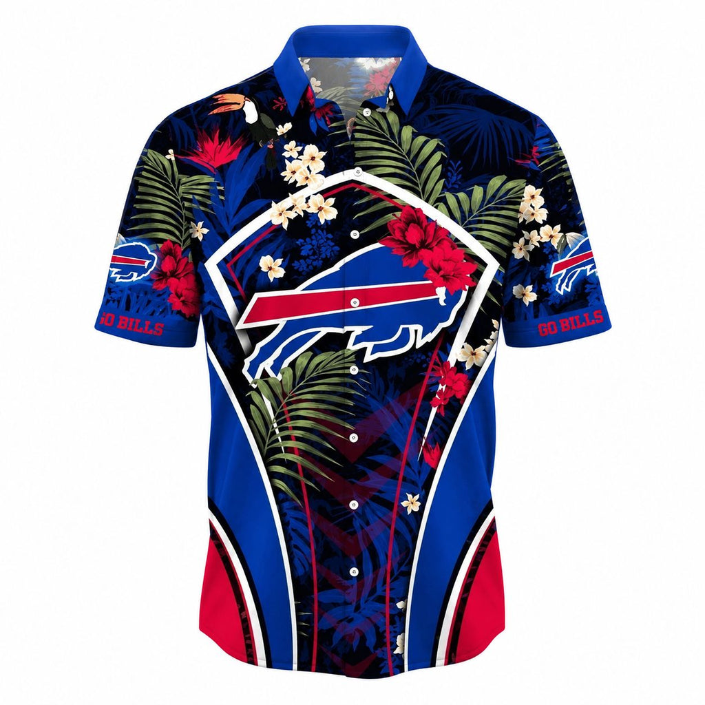 Bills Aloha Shirt – Tropical Floral with Customizable Features