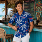 Bills Hawaiian Shirt – Cannabis Leaf Pattern with Team Logo