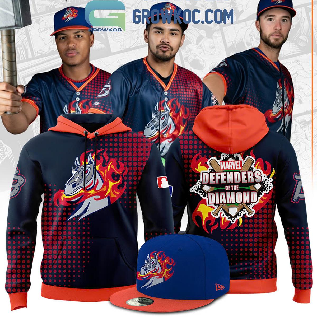 Binghamton Rumble Ponies Marvel Defenders Of The Diamond Hoodie T Shirt