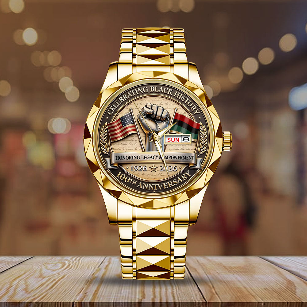 Black History Month 100th Anniversary 2026 Alloy Luxury Quartz Watch - TMTHU3786