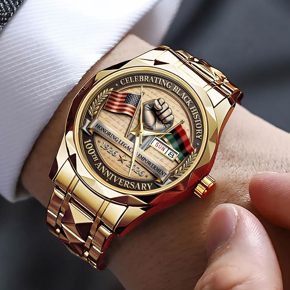 Black History Month 100th Anniversary 2026 Alloy Luxury Quartz Watch - TMTHU3786
