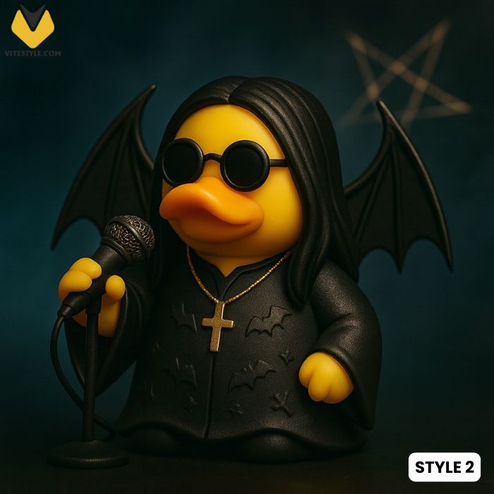 Black Sabbath Ozzy Osbourne Rubber Duck Ornament
