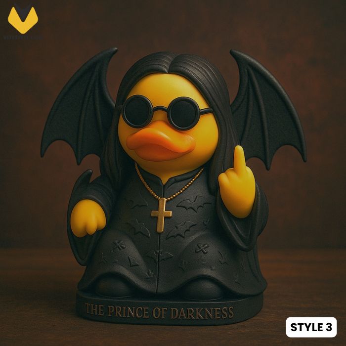 Black Sabbath Ozzy Osbourne Rubber Duck Ornament