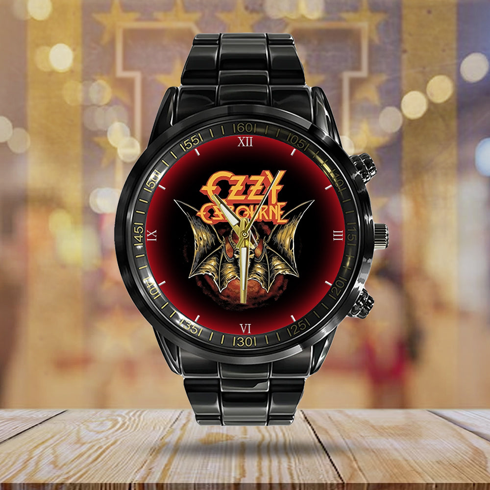 Black Sabbath Ozzy Osbourne Black Stainless Steel Watch - ANHNV 4179