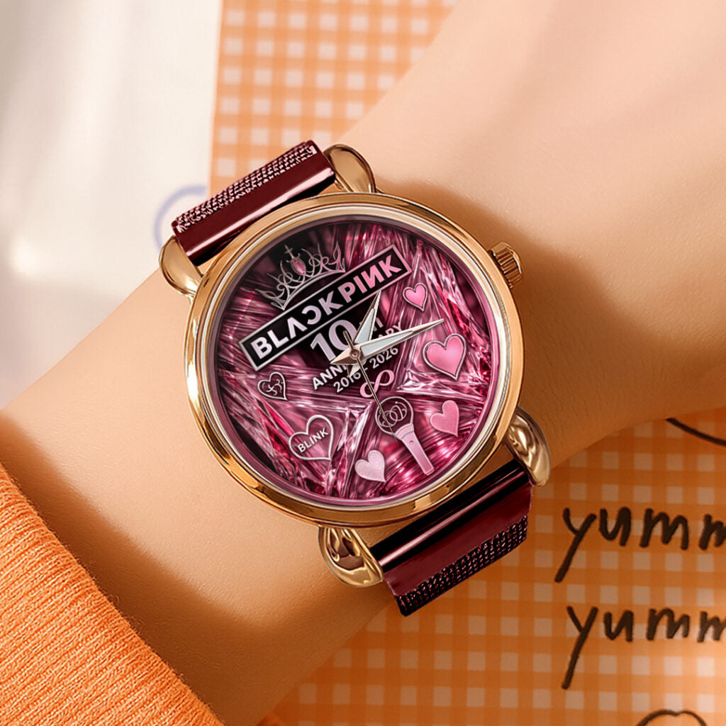 Blackpink 10th Anniversary Mesh Strap Quartz Watch - HOATT16626