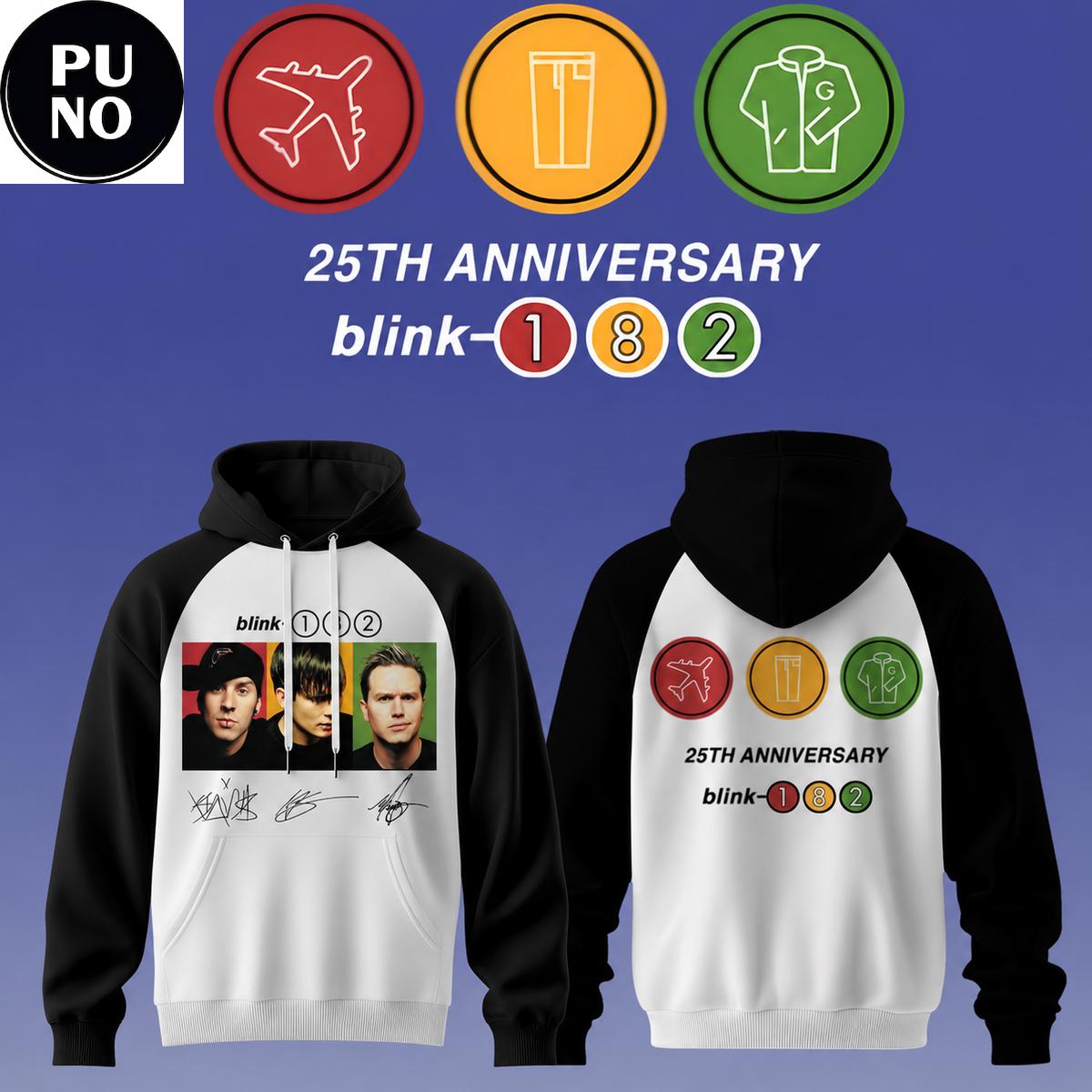 Blink-182 25th Anniversary 2026 Signature Hoodie T-Shirt