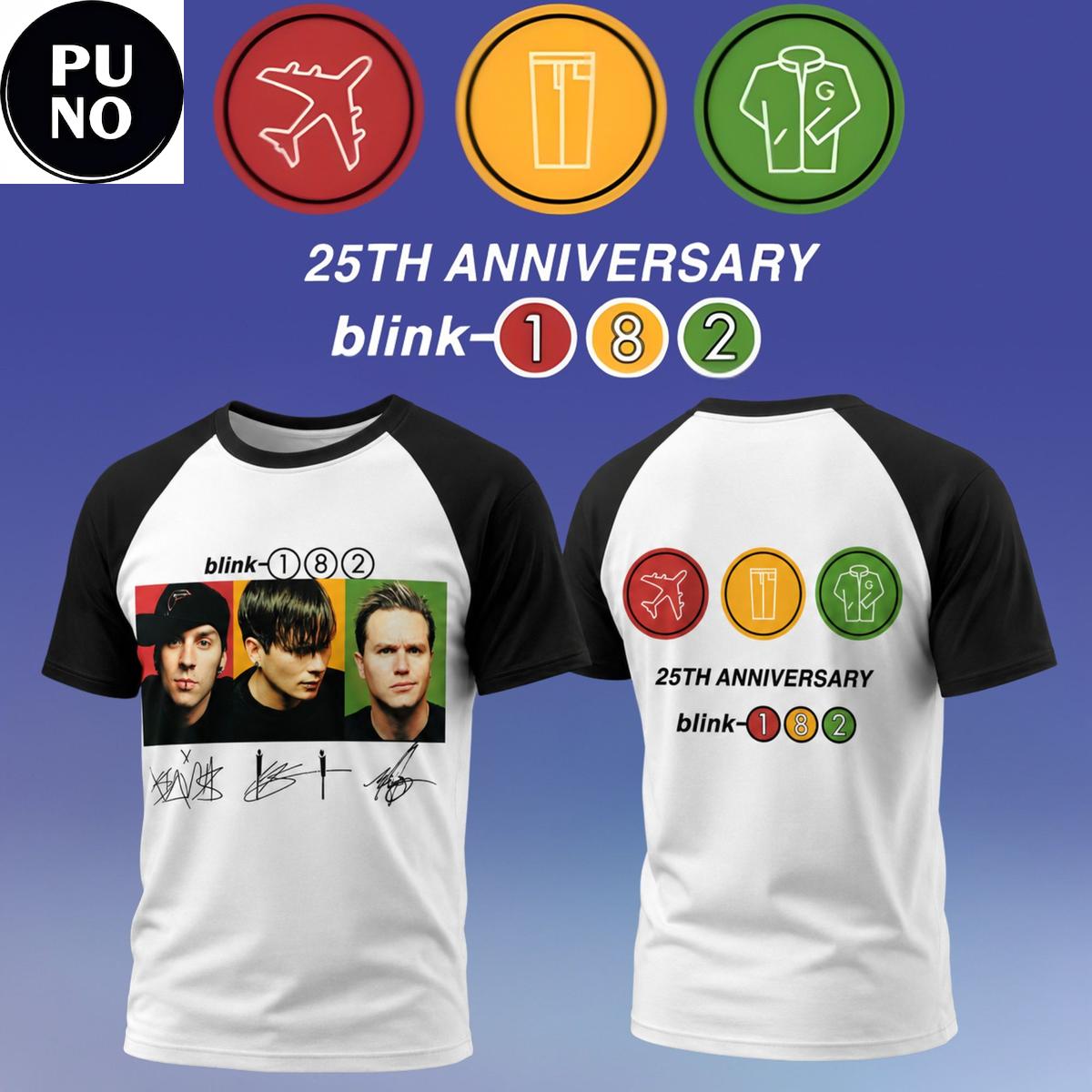 Blink-182 25th Anniversary 2026 Signature Hoodie T-Shirt