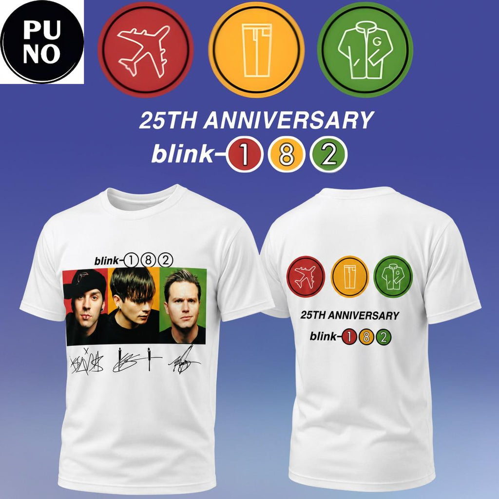 Blink-182 25th Anniversary 2026 Signature Hoodie T-Shirt
