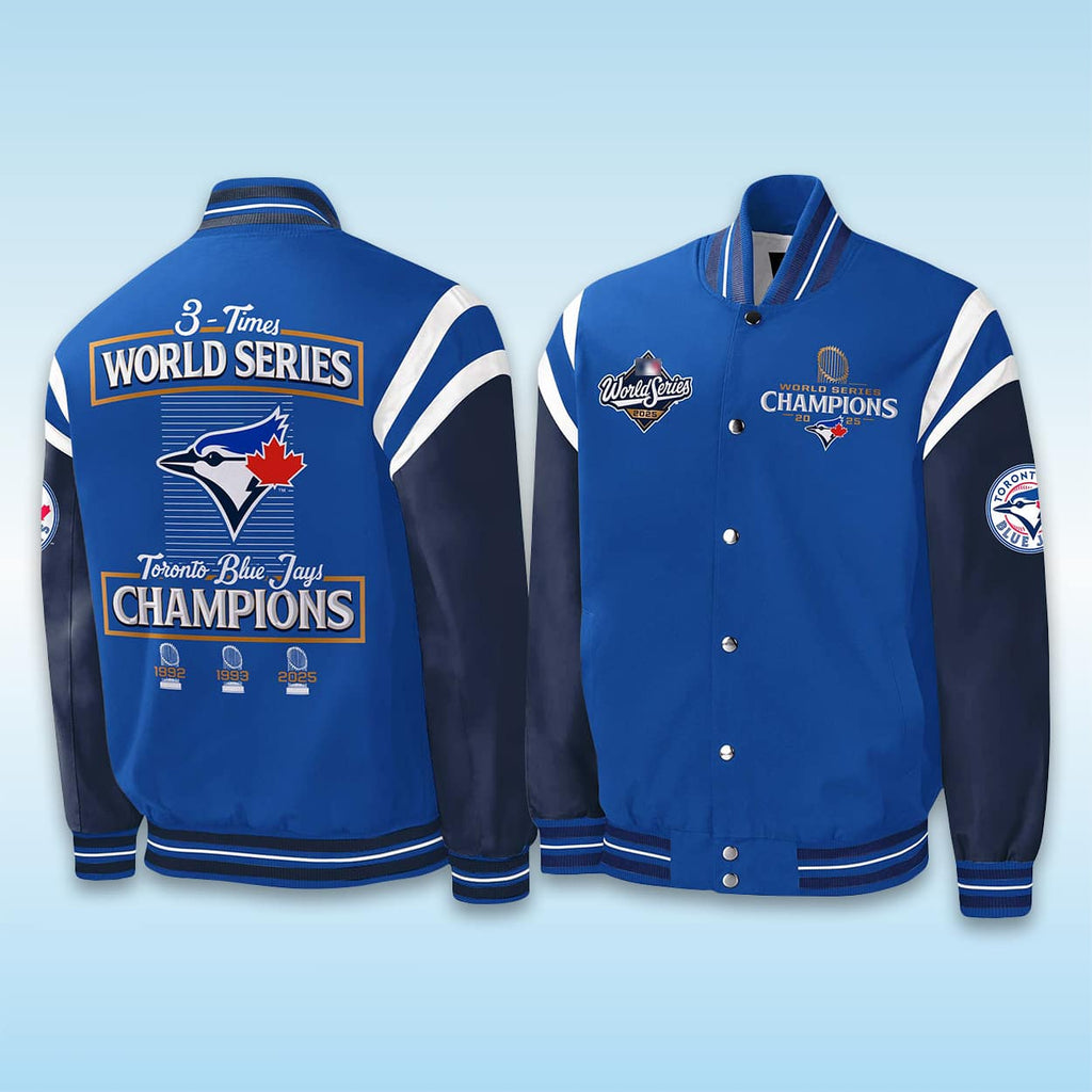Blue Jays 3-Times World Series Champions Baseball Jacket