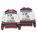 Blue October Ghost Dodgers Christmas Ugly Sweater