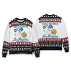 Blue October Ghost Dodgers Christmas Ugly Sweater