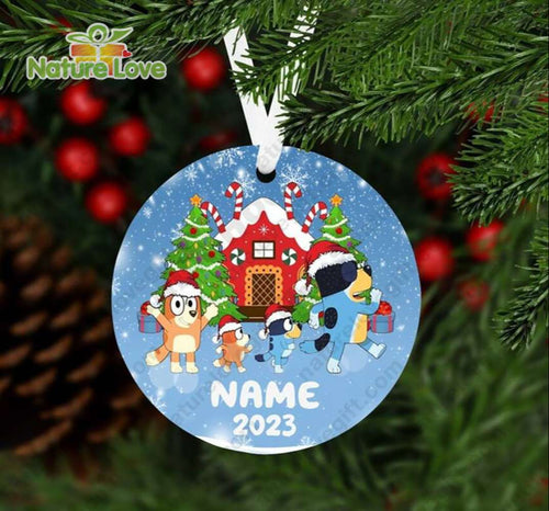 Bluey Personalized Family Ornament With Name Xmas Decorations