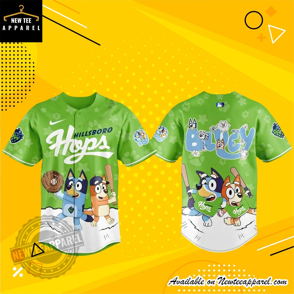 Bluey X Hillsboro Hops Baseball Jersey