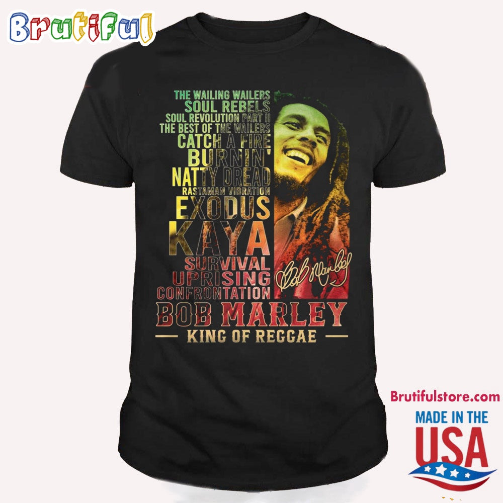 Bob Marley T Shirt, Bob Marley King Of Reggae T Shirt