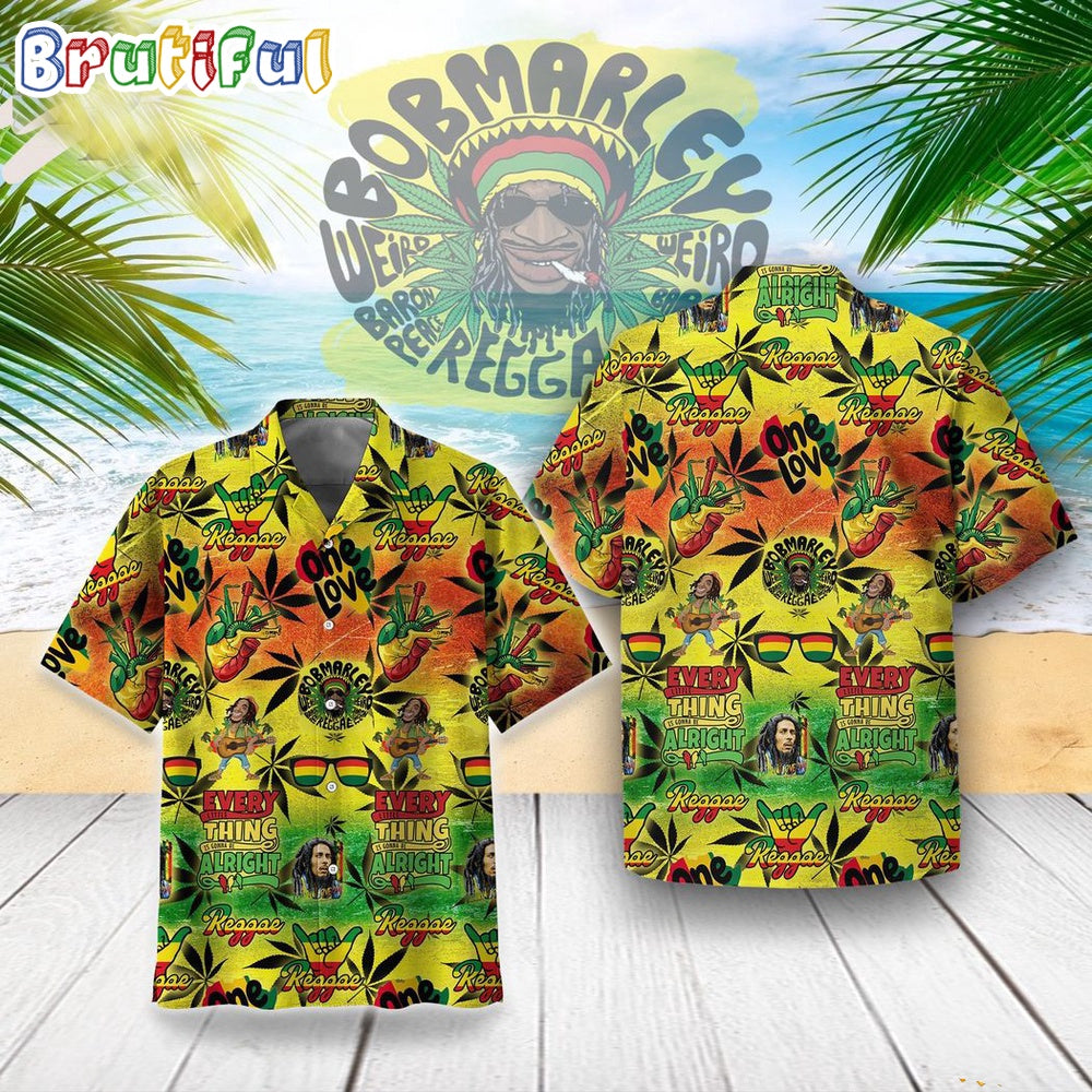 Bob Marley The King Of Reggae Hawaiian Shirt