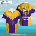 Bold Gold Purple Minnesota Vikings Hawaiian Shirt Aloha