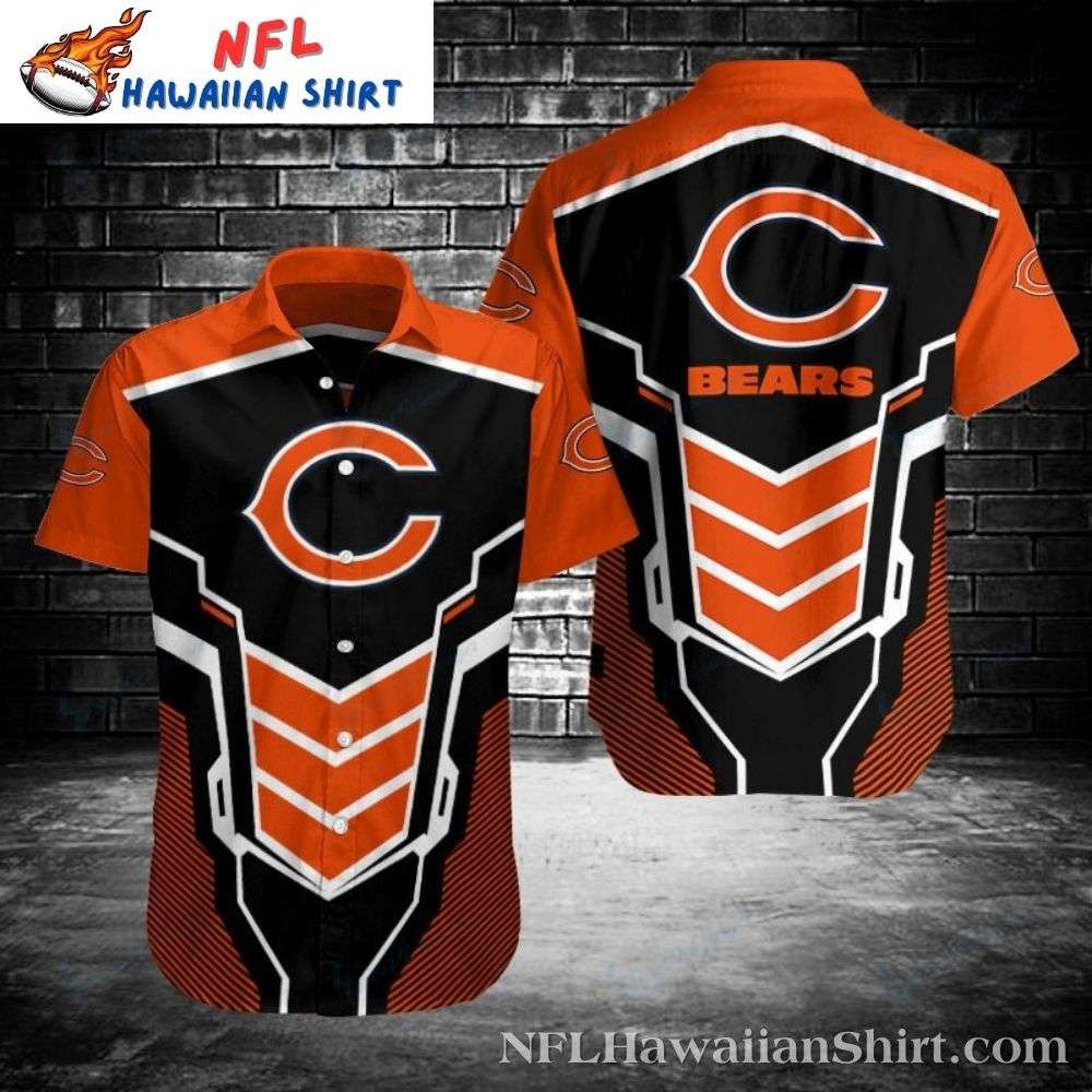 Chicago Bears Bold Orange Gridiron Spirit Hawaiian Shirt