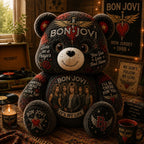 Bon Jovi Band Bear Custom Shaped Pillow