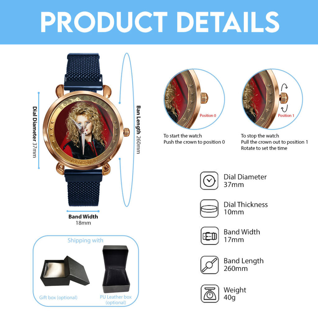 Bonnie Tyler Mesh Strap Quartz Watch - HOATT20263