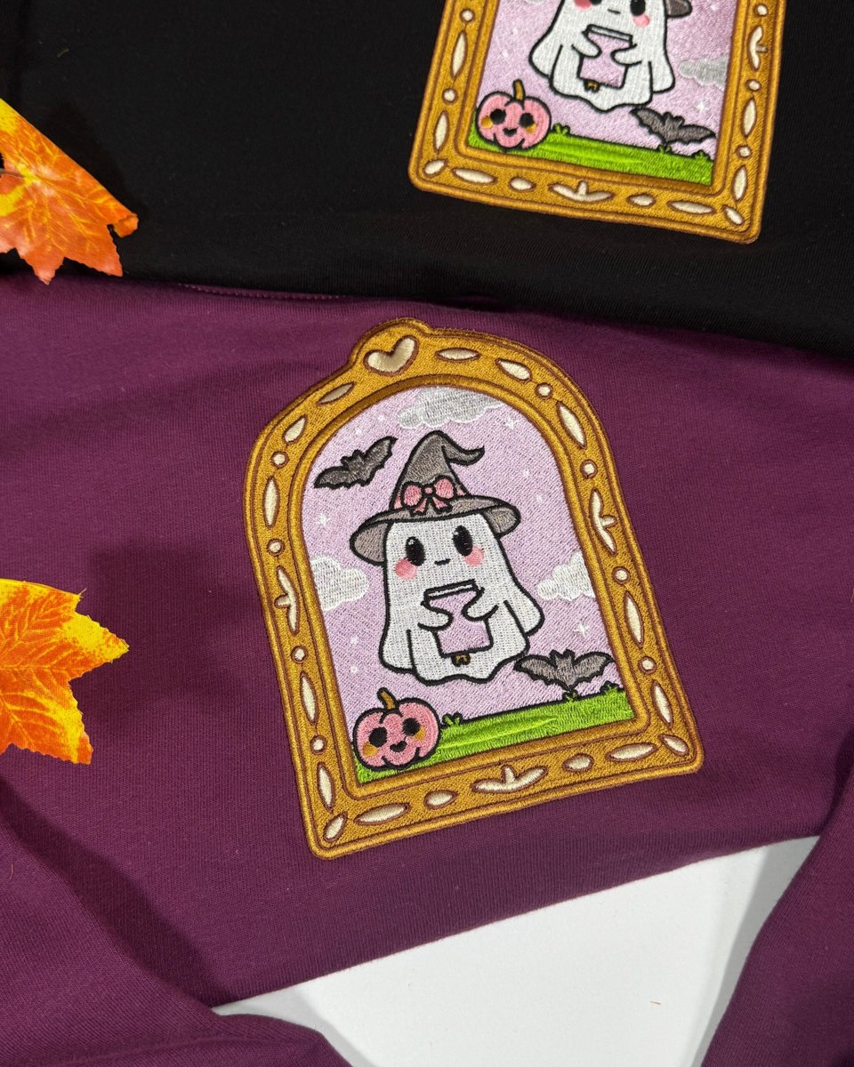 Bookish Ghost Embroidered Sweatshirt