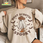 Boot Scootin Spooky Halloween Shirt, Cowboy Ghost Western Shirt