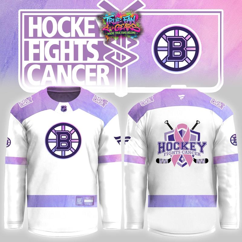 Boston Bruins Hockey Fights Cancer 2026 Hockey Jersey