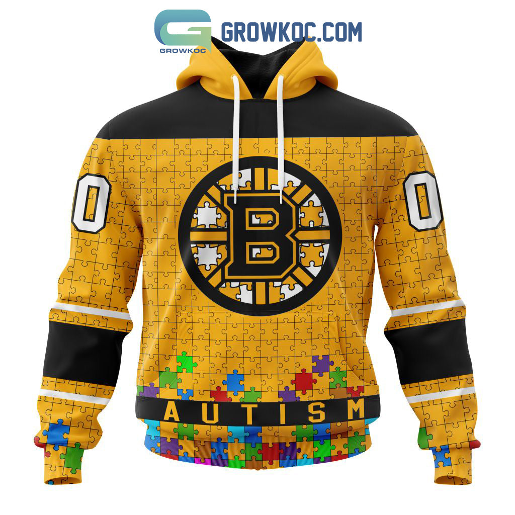 Boston Bruins Specialized Unisex Kits Hockey Fights Against Autism