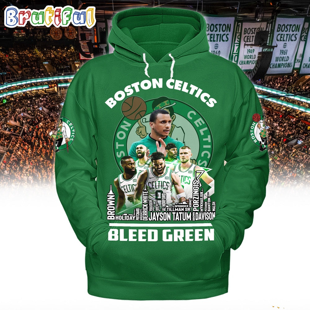 Boston Celtics Bleed Green Team Player Hoodie Shirt