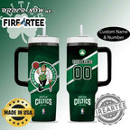 Boston Celtics Nba Tumbler Personalized Fan Cup With Custom Name