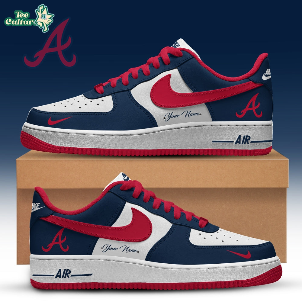 Braves Edition Nike Air Force 1 Low Custom For Fans