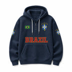 Brazil World Cup 2026 Waffle Quarter Zip Hoodie