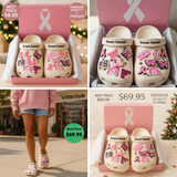 Breast Cancer Crocband Charms Crocs 2026